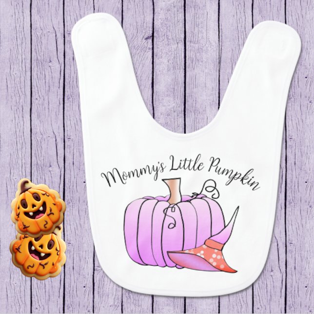 Pink and Peach Pumpkin  Baby Bib (Creator Uploaded)