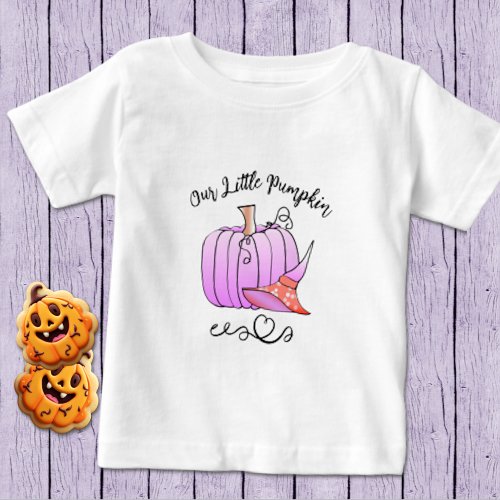 Pink and Peach Pumpkin Baby T_Shirt