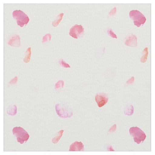 Pink and Peach Rose Petals Fabric