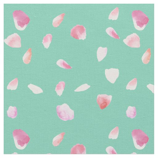 Pink and Peach Rose Petals Fabric