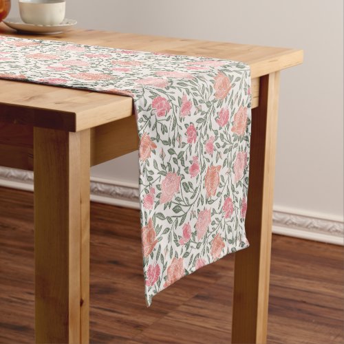 Pink and Peach Roses Table Runner