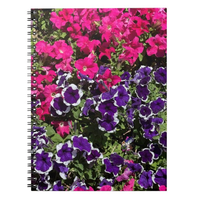 Pink and Pearl Flowers – Spiral Notebook with Bota (Front)