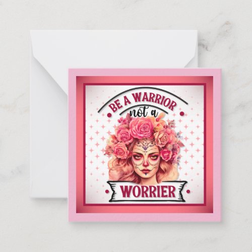 Pink and Pretty Sugar Skull  Note Card