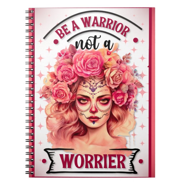 Pink and Pretty Sugar Skull  Notebook (Front)