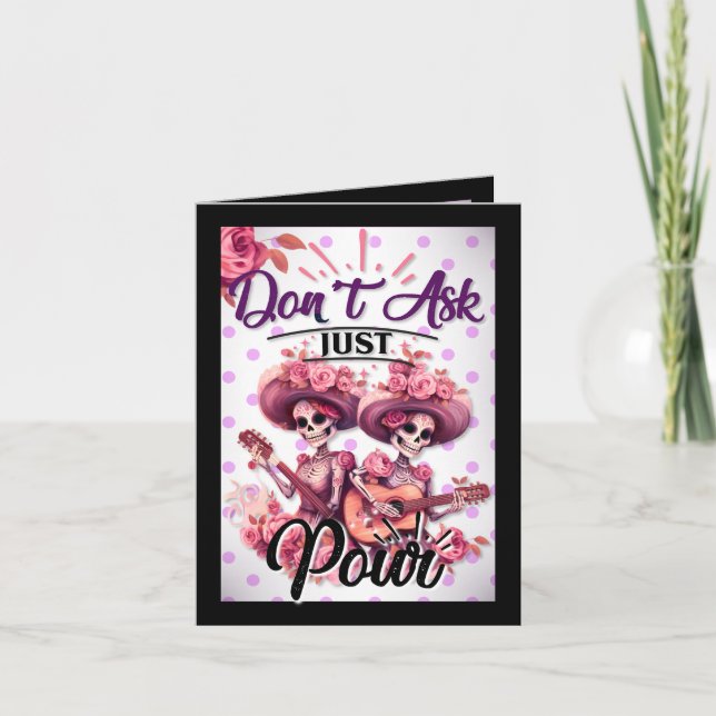 Pink and Pretty  Sugar Skull  Thank You Card (Front)