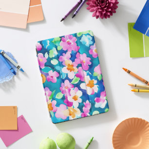 Pink and Pretty Watercolor Flowers iPad Pro Cover