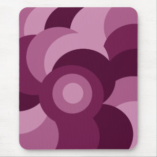 pink and purple abstract circles pattern mouse pad