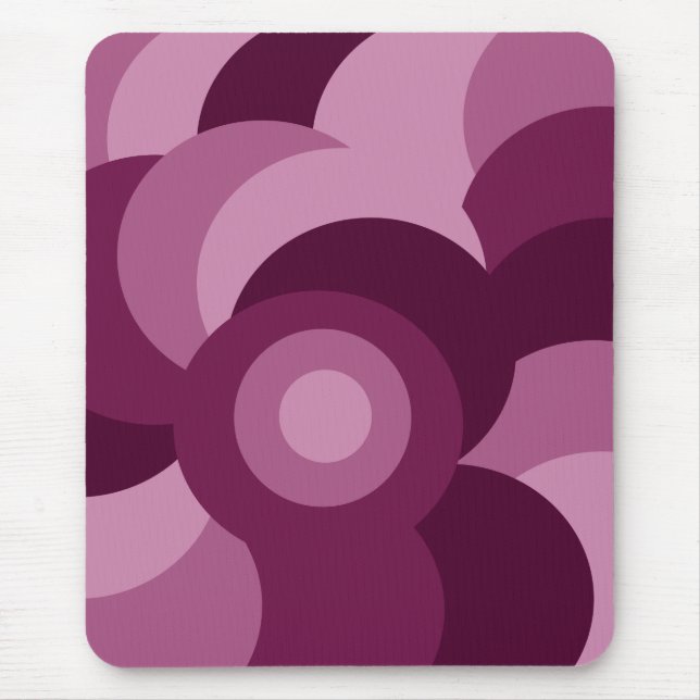 pink and purple abstract circles pattern mouse pad (Front)