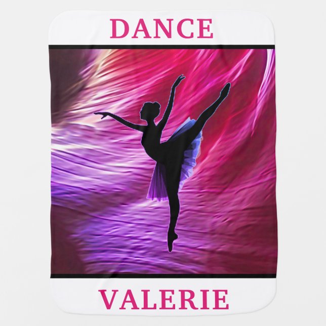 Pink and Purple Abstract Dance  Baby Blanket (Front)