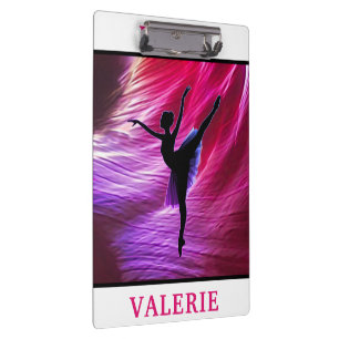 Pink and Purple Abstract Dance Clipboard
