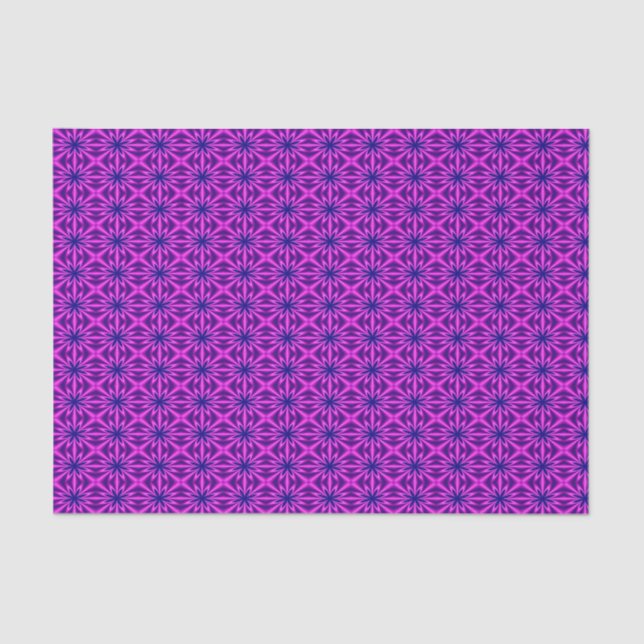 Pink And Purple Abstract Floral Pattern Tissue Paper (Front)