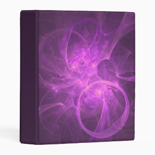 Pink and Purple Abstract fractal with Circles Mini Binder