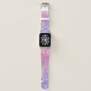 PINK AND PURPLE ABSTRACT PAINTING APPLE WATCH BAND