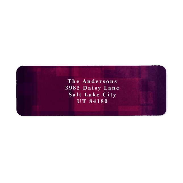 Pink and Purple Address Label Christmas Holiday (Front)
