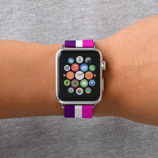 Pink and Purple Apple Watch Band (In Situ)