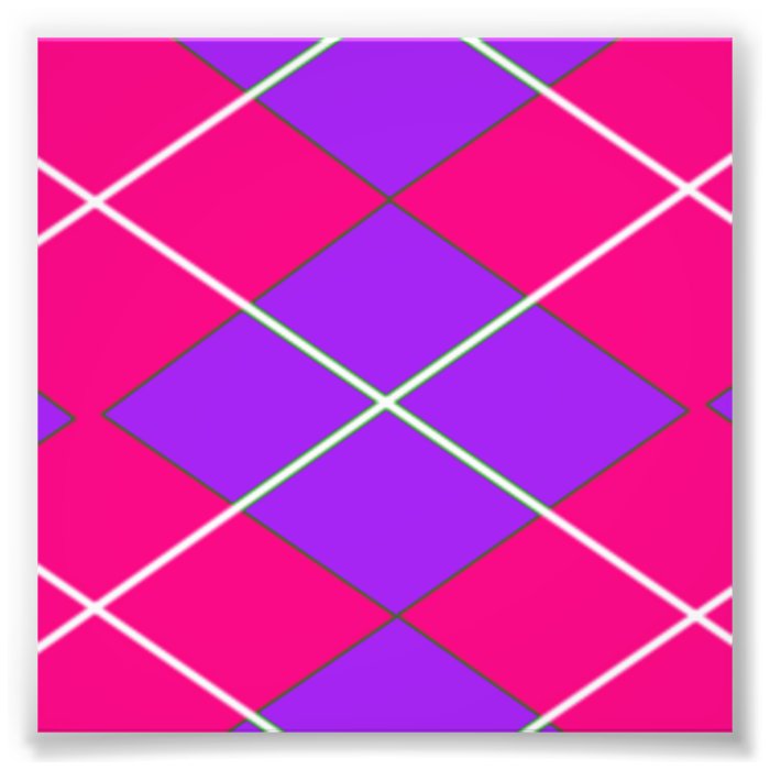 Pink and Purple Argyle Pattern Photo