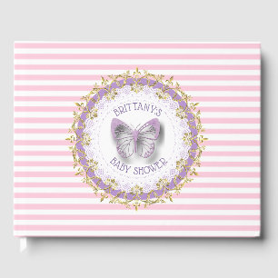 Pink and Purple Baby Personalized Shower Guestbook