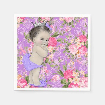 Pink And Purple Baby Shower Napkins by The_Vintage_Boutique at Zazzle