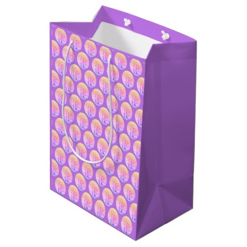 Pink and Purple Ballet Shoes Repeat Pattern Medium Gift Bag