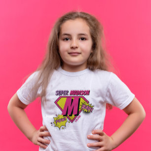 Pink and Purple Birthday Girl Super Hero birthday T-Shirt