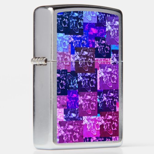 Pink and Purple Broken_Made Zippo Lighter