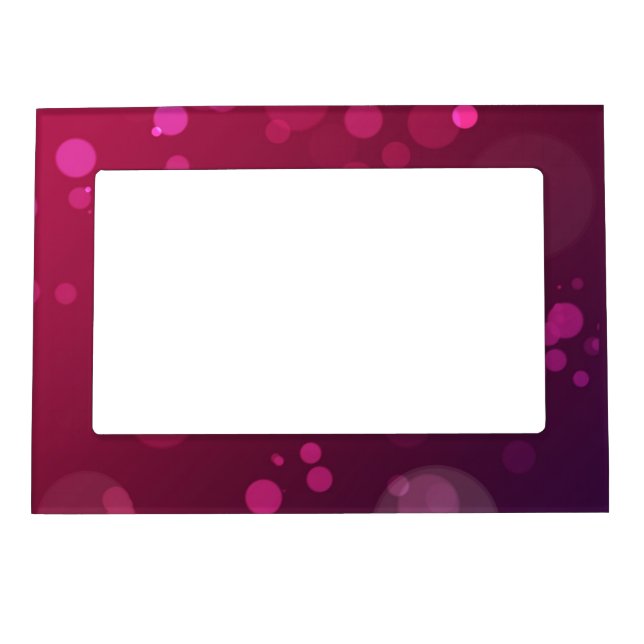 Pink and Purple Bubbles Magnetic Photo Frame (Front)