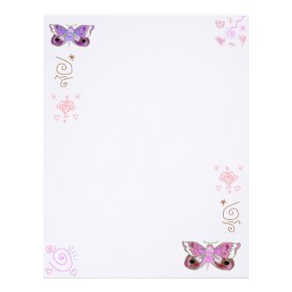 Pink and Purple Butterflies Book of Shadow Pages