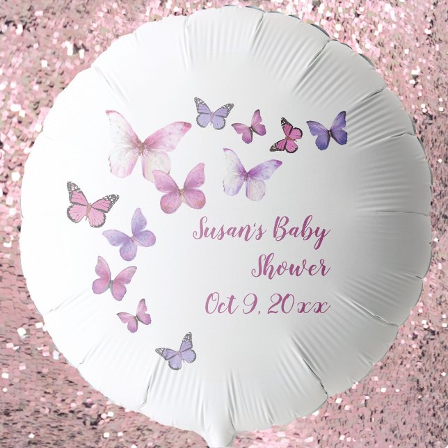 Pink and Purple Butterfly Baby Shower  Balloon (Creator Uploaded)