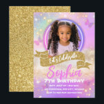 Pink and Purple Butterfly Kids Birthday Invitation<br><div class="desc">Pink and Purple Butterfly Kids Birthday Party Invitation is the perfect way to make your child's birthday or any occasion unforgettable! You can customize this invitation with your own text, font color, font size, and even add your own photo or image, all in one place on Zazzle. You can easily...</div>