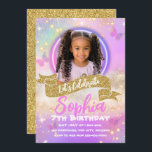 Pink and Purple Butterfly Kids Birthday Invitation<br><div class="desc">Pink and Purple Butterfly Kids Birthday Party Invitation is the perfect way to make your child's birthday or any occasion unforgettable! You can customize this invitation with your own text, font color, font size, and even add your own photo or image, all in one place on Zazzle. You can easily...</div>
