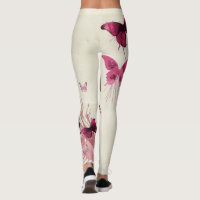 Pink and purple butterfly Leggings | Zazzle