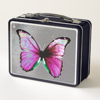 Pink and Purple Butterfly Lunchbox