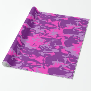 Pink and Purple Camo Wrapping Paper