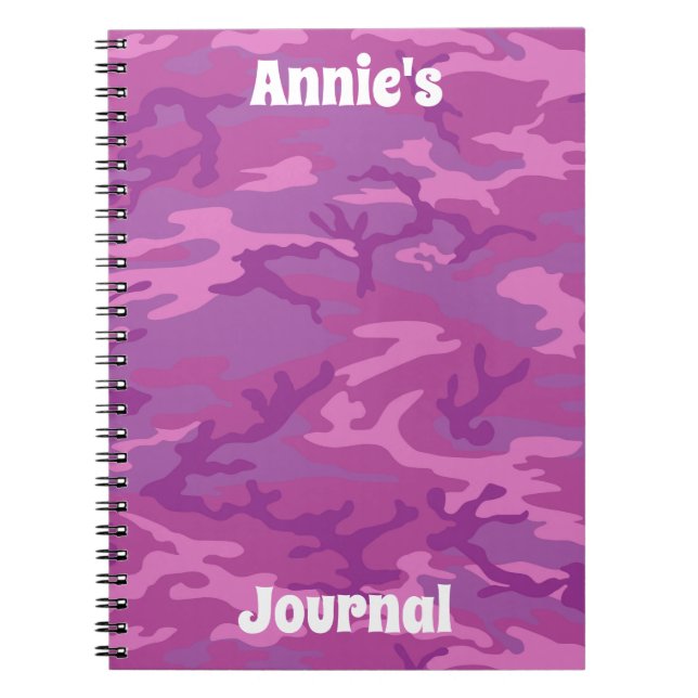 Pink and Purple Camouflage Personal Journal (Front)