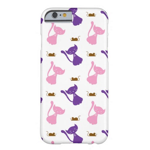 Pink and Purple Cats  Mice Barely There iPhone 6 Case