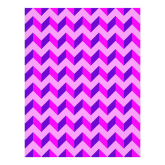 Purple Pink Chevron Letterhead | Zazzle