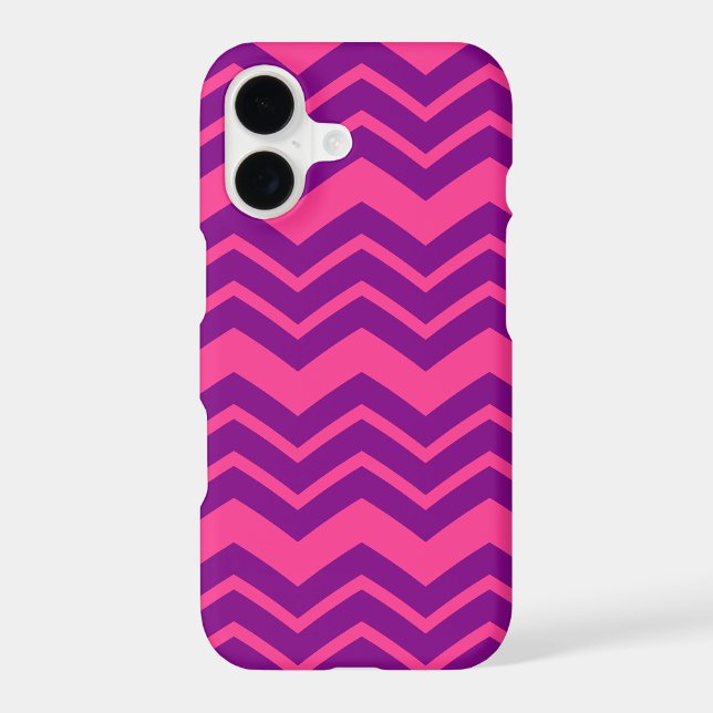 Pink and Purple Chevron Pattern Design  Iphone Case (Back)