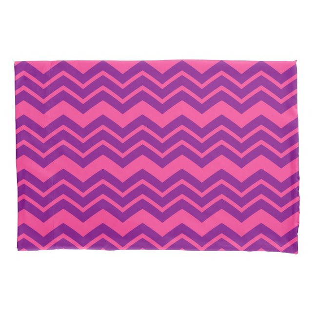 Pink and Purple Chevron Pattern Design  Pillow Case (Front)