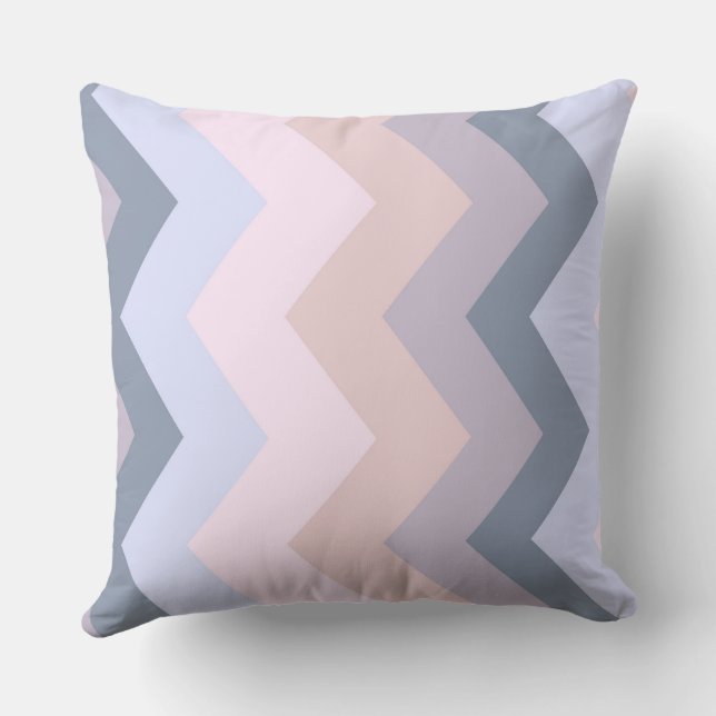 Pink and Purple Chevron Pattern Throw Pillow (Back)
