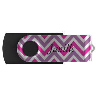 Pink and Purple Chevron USB Drive