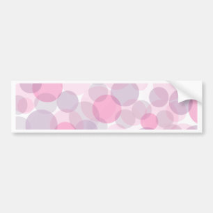 Pink and purple circles pattern bumper sticker