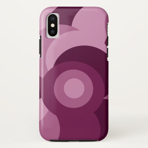 pink and purple circles pattern iPhone x case
