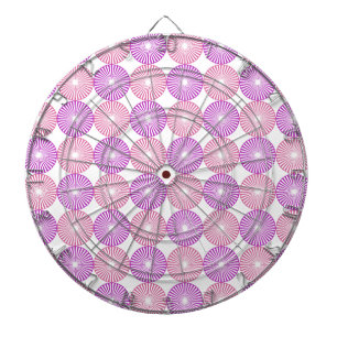 Pink and purple circles pattern dartboard