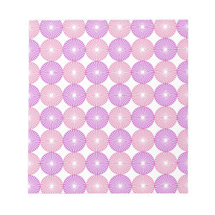 Pink and purple circles pattern notepad