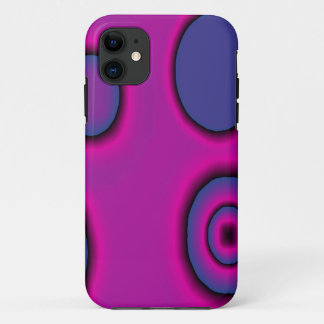 pink and purple cirlces iPhone 11 case