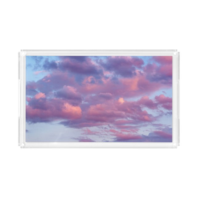 Pink and Purple Clouds Acrylic Tray (Front)