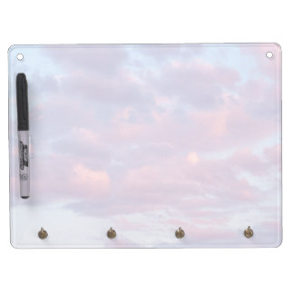 Pink and Purple Clouds Dry Erase Board With Keychain Holder