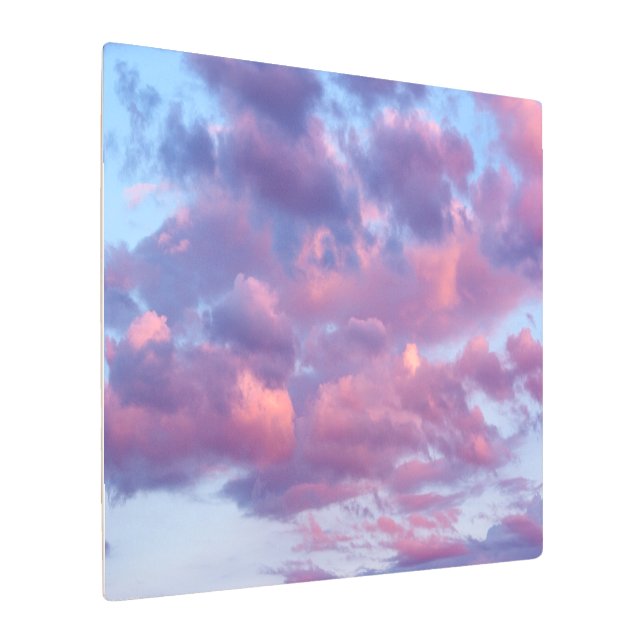 Pink and Purple Clouds Metal Print (Angled)