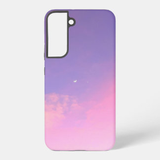 Pink and Purple Clouds Star Moon Real Photo Samsung Galaxy S22+ Case