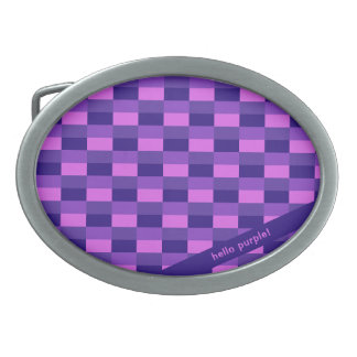Pink and purple color combination pocket square belt buckle